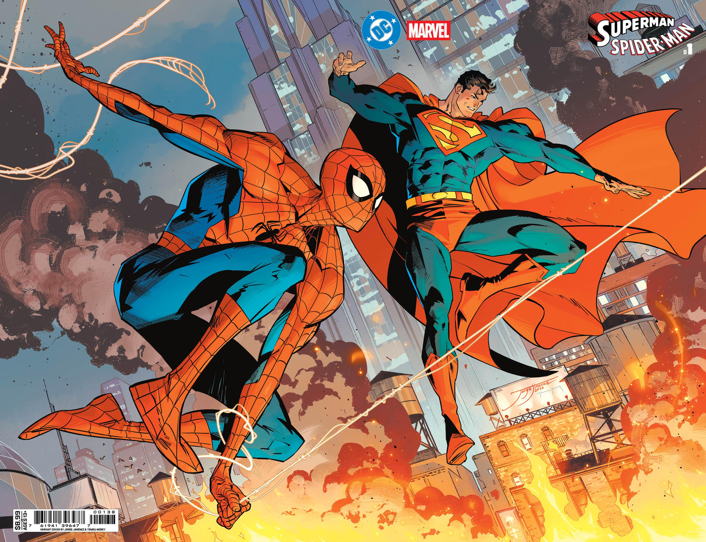 SUPERMAN/SPIDER-MAN 1 VARIANT DI JORGE GIMENEZ
