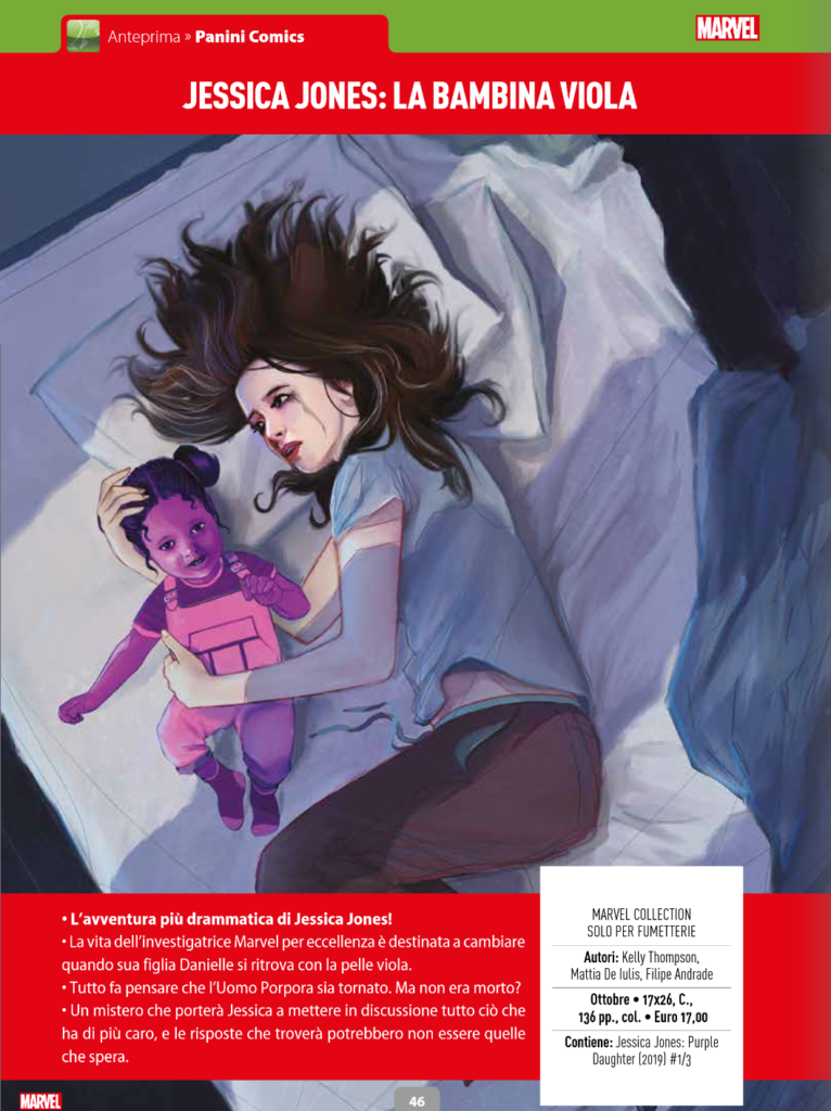 JESSICA JONES LA BAMBINA VIOLA-PANINI COMICS- nuvolosofumetti.