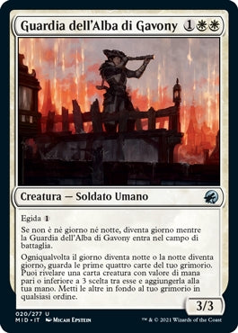 Innistrad caccia di mezzanotte 20 Guardia dell'Alba di Gavony