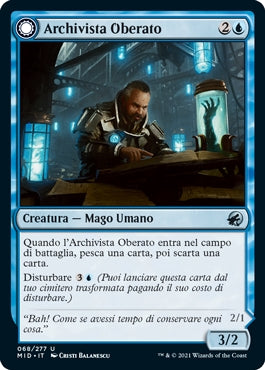 Innistrad caccia di mezzanotte 68 Archivista Oberato/Infestazione dell'Archivio