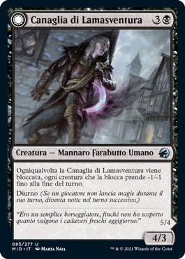 Innistrad caccia di mezzanotte 85 Canaglia di Lamasventura/Predone di Artigliosventura