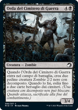 Innistrad caccia di mezzanotte 96 Orda del Cimitero di Guerra