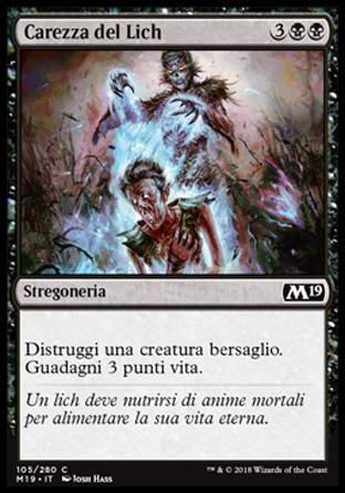 Carezza del Lich  M19 105-Wizard of the Coast- nuvolosofumetti.