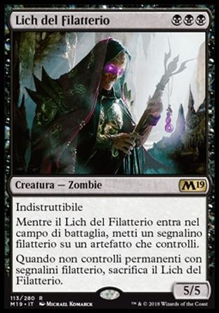Lich del Filatterio  M19 113-Wizard of the Coast- nuvolosofumetti.