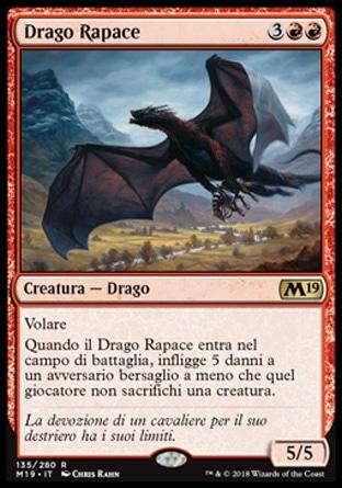Drago Rapace  M19 135-Wizard of the Coast- nuvolosofumetti.