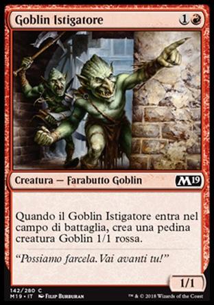 Goblin Istigatore  M19 142-Wizard of the Coast- nuvolosofumetti.
