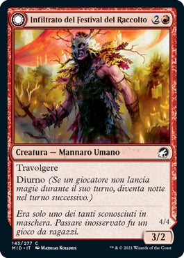Innistrad caccia di mezzanotte 143 Infiltrato del Festival del Raccolto/Aggressore del Festival del