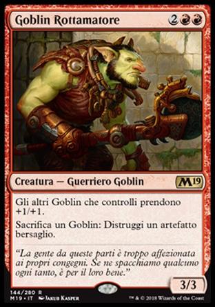 Goblin Rottamatore  M19 144-Wizard of the Coast- nuvolosofumetti.
