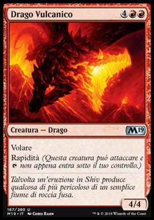 Drago Vulcanico foil  M19-wizard of the coast- nuvolosofumetti.