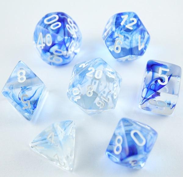 Dadi set da 7 in box Signature-CHESSEX- nuvolosofumetti.