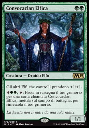 Convocaclan Elfica foil  M19-wizard of the coast- nuvolosofumetti.