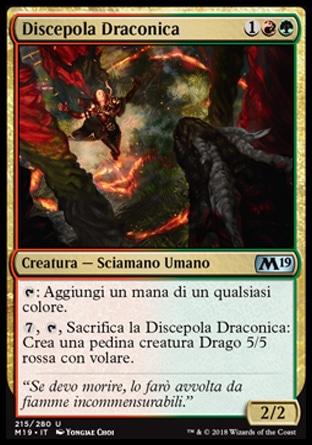 Discepola Draconica  M19 215-Wizard of the Coast- nuvolosofumetti.