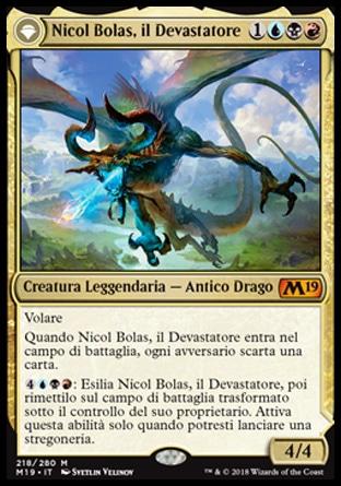 Nicol Bolas, il devastatore/Nicol Bolas,l'Asceso  M19 218-Wizard of the Coast- nuvolosofumetti.