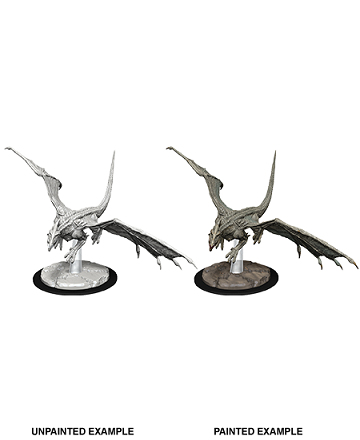 D&D Nolzur’s Marvelous Miniatures: Young White Dragon-WIZKIDS/NECA- nuvolosofumetti.