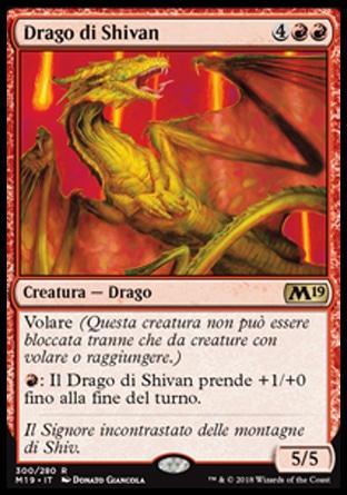 Drago di Shivan  M19 300-Wizard of the Coast- nuvolosofumetti.