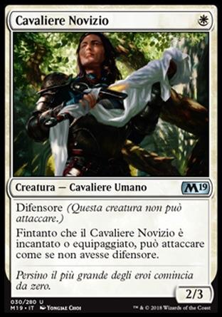 Cavaliere Novizio  M19 30-Wizard of the Coast- nuvolosofumetti.