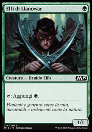 Elfi di Llanowar  M19 314-Wizard of the Coast- nuvolosofumetti.