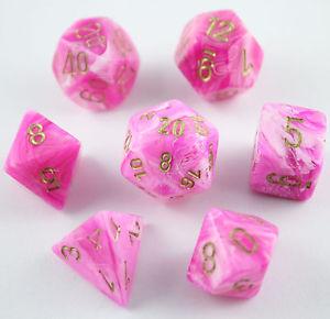 Dadi set da 7 in box Signature-CHESSEX- nuvolosofumetti.