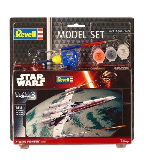 Star Wars model kit 1/112 X-wing Figh
X-wing Fighter con colla colori e pennello (RV63601)