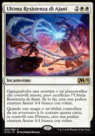 Ultima Resistenza di Ajani  M19 4-Wizard of the Coast- nuvolosofumetti.
