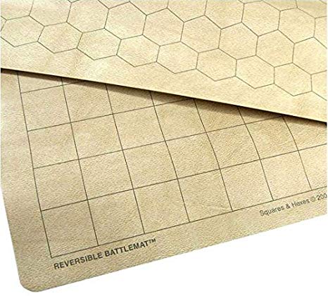 Reversible Megamat 1"1/2 Squares & 1"1/2  Hexes - 34" 1/2 x 48"-CHESSEX- nuvolosofumetti.