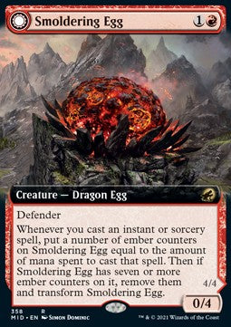 Innistrad caccia di mezzanotte 358 Uovo Rovente / Drago di Fauci di Cenere extra