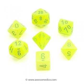 Dadi set da 7 in box Signature-CHESSEX- nuvolosofumetti.