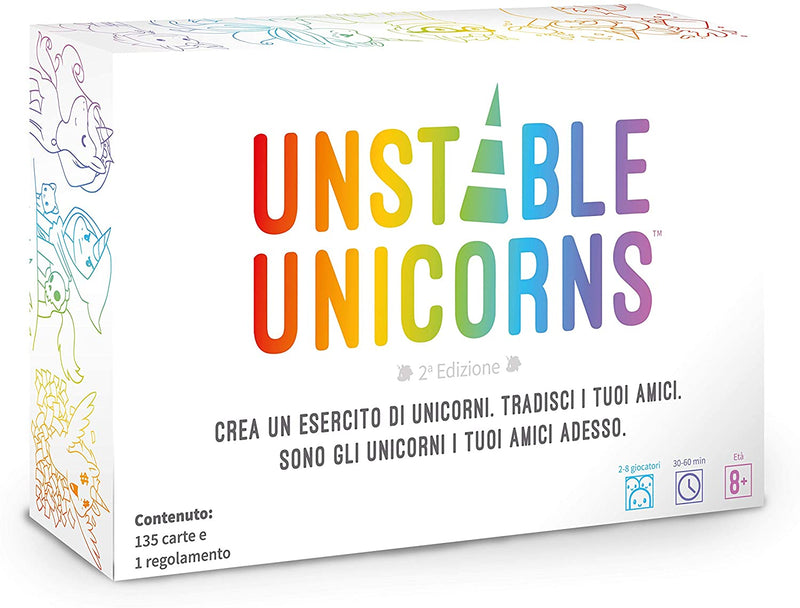 Unstable unicorn 2a edizione, Asmodee, nuvolosofumetti,