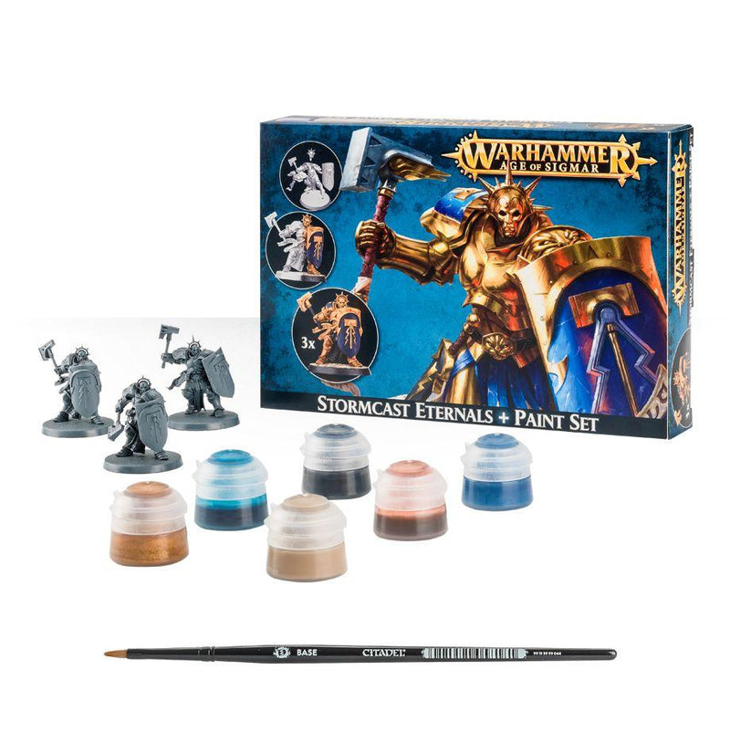 SET DI PITTURA stormcast eternals+paint set-Games Workshop- nuvolosofumetti.