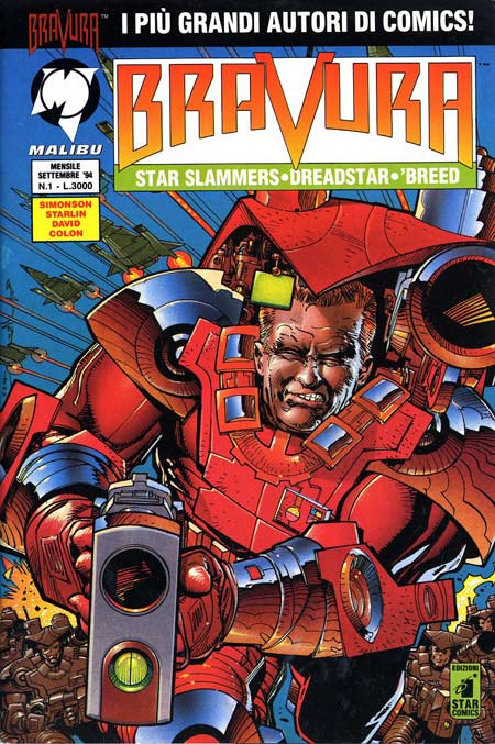 Bravura  i più grandi autori di Comics dal n. 1 al n 7  - edizioni Star Comics-COMPLETE E SEQUENZE- nuvolosofumetti.