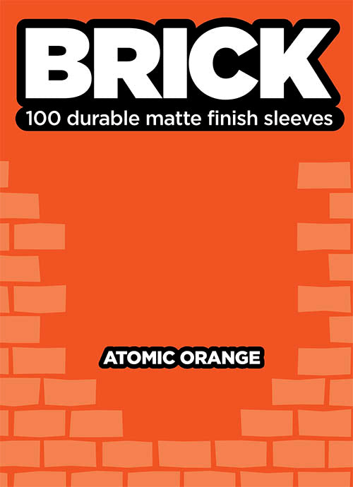 Buste per Cards Brick 100 Matte finish cleeves - atomic orange-legion- nuvolosofumetti.