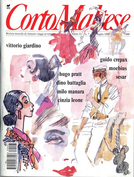 CORTO MALTESE 1993 7-Rizzoli- nuvolosofumetti.