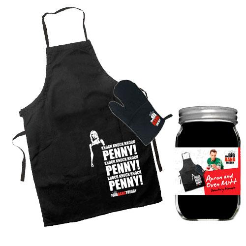 THE BIG BANG THEORY KNOCK PENNY APRON/OVEN MITT IN-SD Toys- nuvolosofumetti.