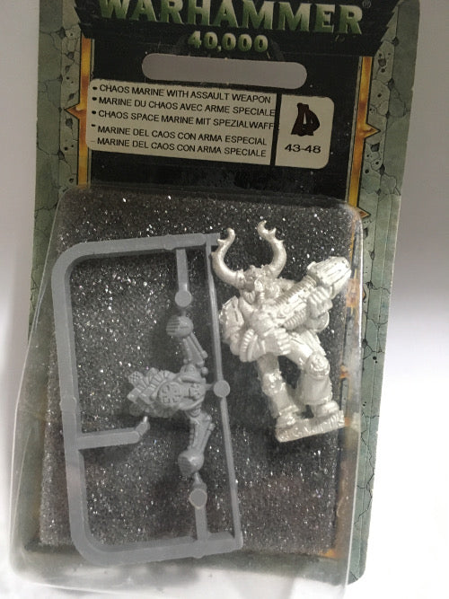 MARINE DEL CAOS CON ARMA D'ASSALTO BLISTER-Games Workshop- nuvolosofumetti.