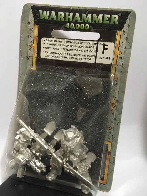 CAVALIERE GRIGIO TERMINATOR CON INCENERITORE-Games Workshop- nuvolosofumetti.