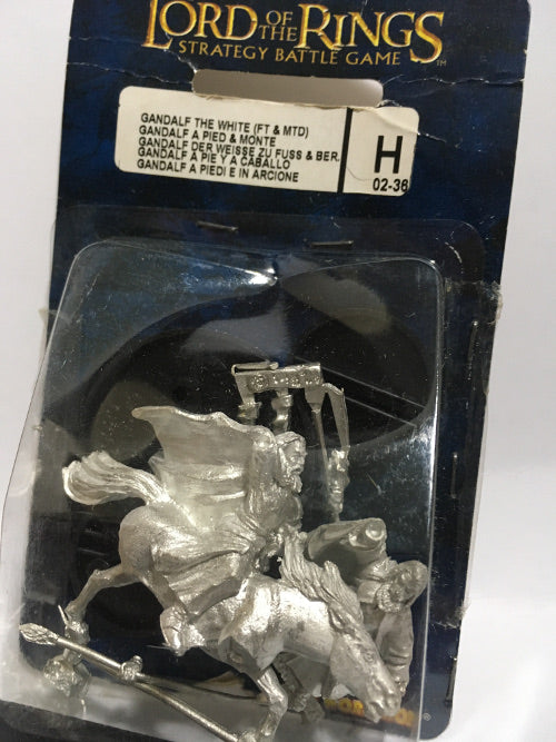 GANDALF IL BIANCO A PIEDI E A CAVALLO-Games Workshop- nuvolosofumetti.