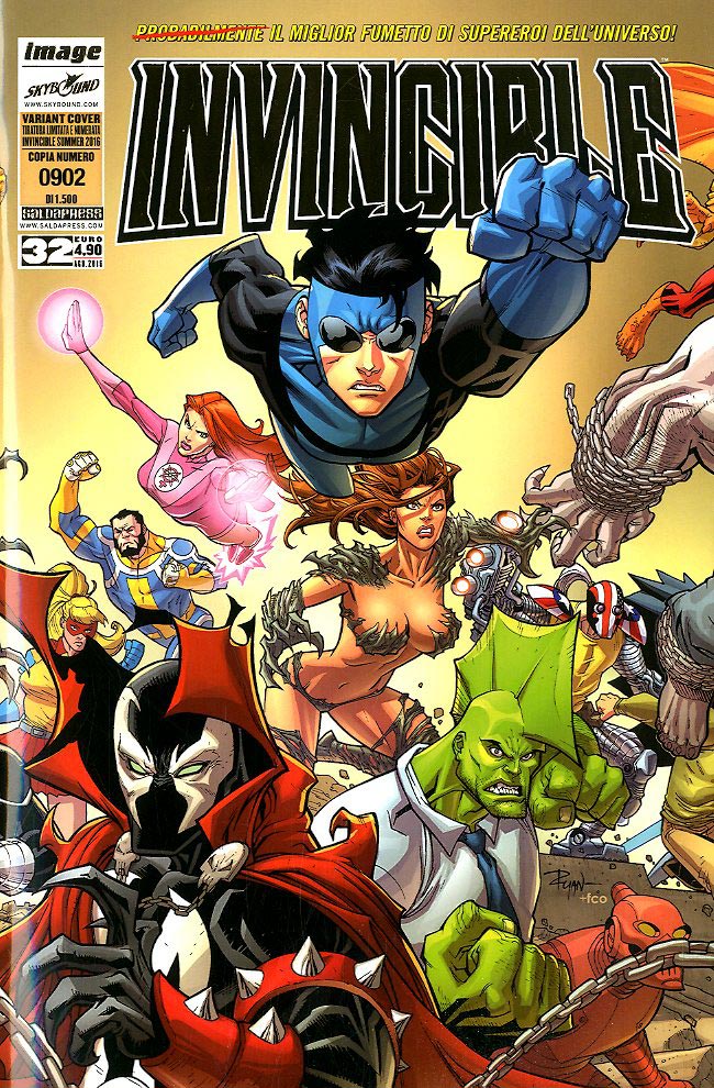 INVINCIBILE serie economica # 32 variant-SALDAPRESS- nuvolosofumetti.