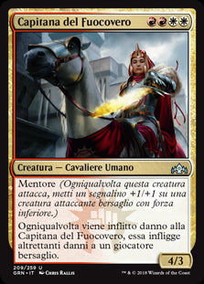 Capitana del Fuocovero  Gilde di Ravnica 209-Wizard of The Coast- nuvolosofumetti.