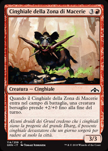 Cinghiale della Zona di Macerie  Gilde di Ravnica 114-Wizard of The Coast- nuvolosofumetti.
