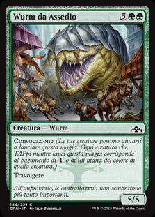 Wurm da Assedio  Gilde di Ravnica 144-Wizard of The Coast- nuvolosofumetti.