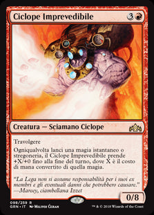 Ciclope Imprevedibile  Gilde di Ravnica 98-Wizard of The Coast- nuvolosofumetti.