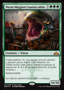 Wurm Maggiore Inattaccabile  Gilde di Ravnica 268-Wizard of The Coast- nuvolosofumetti.