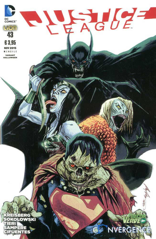 JUSTICE LEAGUE serie 2012 # 43 variant Halloween-LION- nuvolosofumetti.