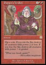 Verdetto del Burattino  MASCHERE DI MERCADIA 1208-Wizard of the Coast- nuvolosofumetti.