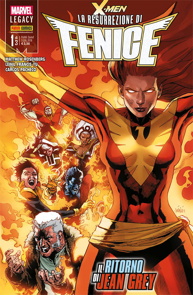 X-Men la resurrezione di Fenice dal n 1 al n 3 -Marvel miniserie - edizioni Panici Comics, COMPLETE E SEQUENZE, nuvolosofumetti,