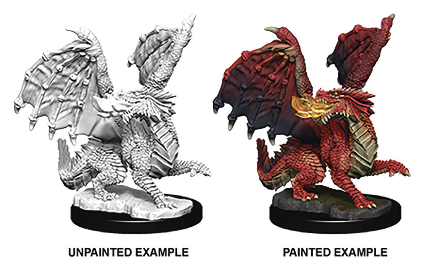 Dungeons & Dragons Nolzur’s Marvelous Miniatures: Red Dragon Wyrmling, WIZKIDS/NECA, nuvolosofumetti,