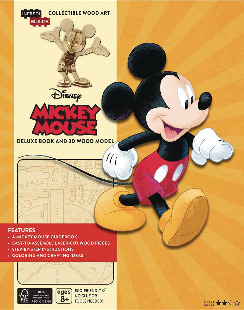 INCREDIBUILDS MICKEY MOUSE DLX MODEL W BOOK-INSIGHT EDITIONS- nuvolosofumetti.
