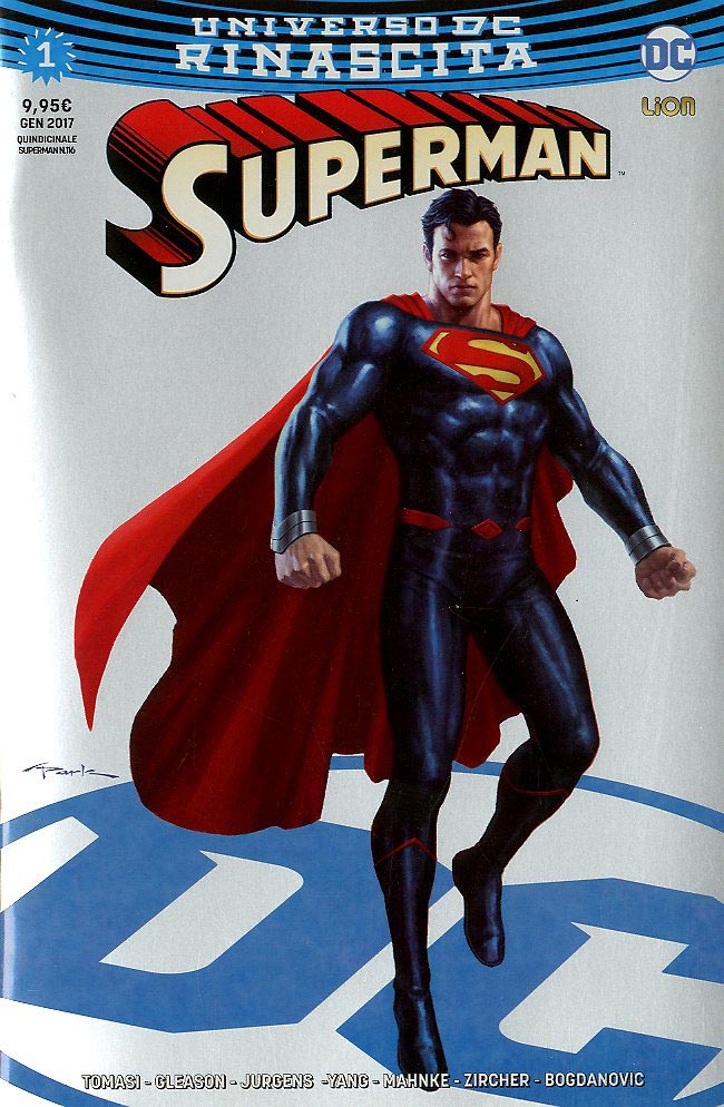 SUPERMAN rinascita SILVER CHROMIUM-LION- nuvolosofumetti.