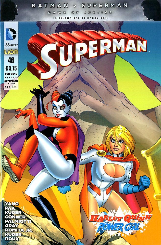 SUPERMAN serie 2012 # 46 variant harley Quinn/Power girl-LION- nuvolosofumetti.