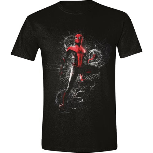 T-SHIRT SPIDER-MAN FAR FROM HOME CRACKED WEB TAGLIA L-PCM- nuvolosofumetti.
